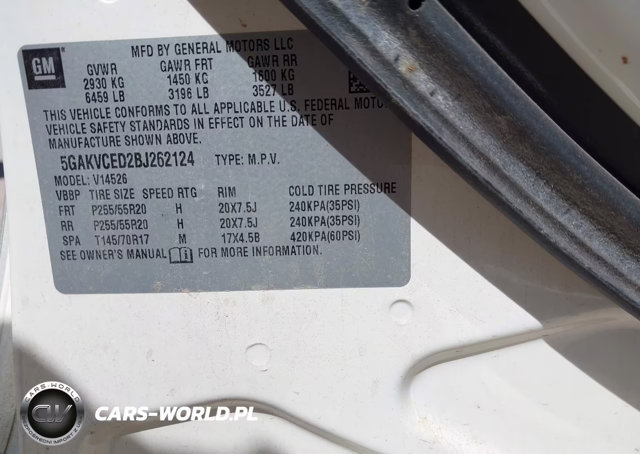 2011 Buick Enclave 2Xl VIN:5GAKVCED2BJ262124 - 9