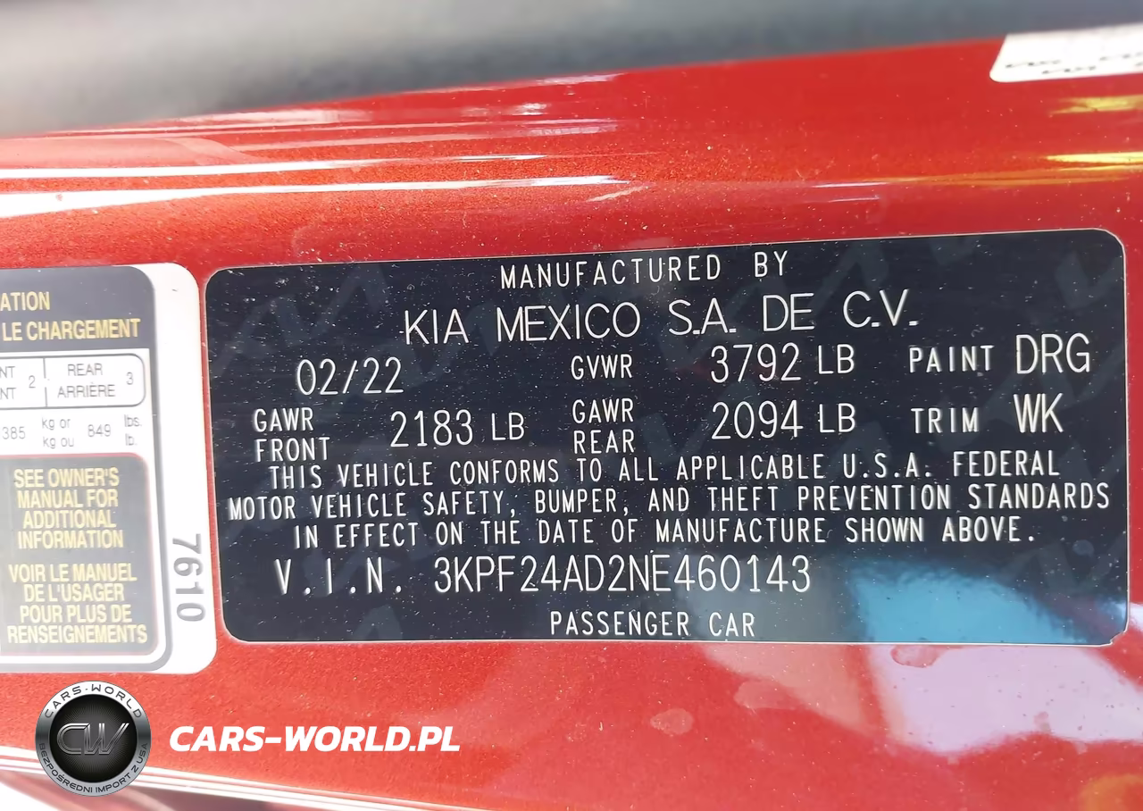 2022 Kia Forte Lxs VIN:3KPF24AD2NE460143 - 9