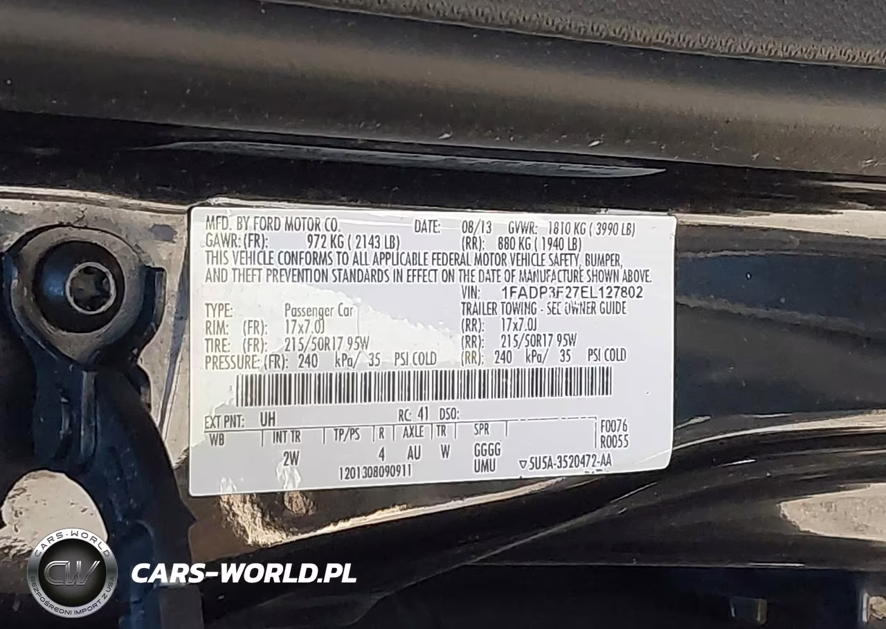 2014 Ford Focus Se VIN:1FADP3F27EL127802 - 8