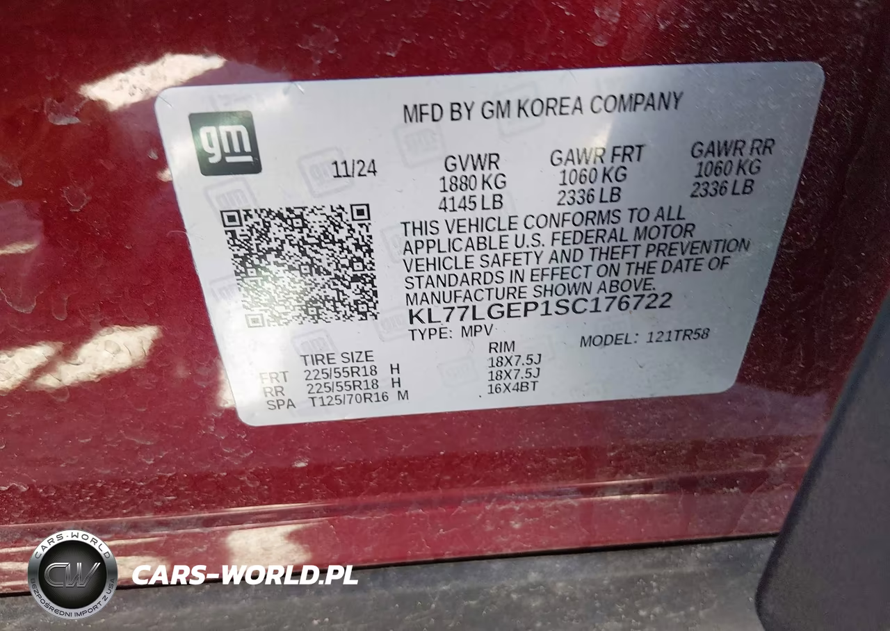 2025 Chevrolet Trax Fwd 1Rs VIN:KL77LGEP1SC176722 - 9