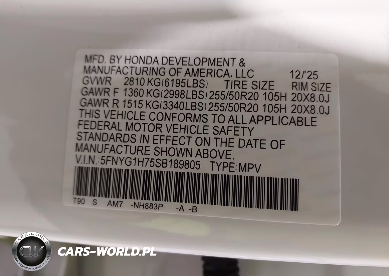 2025 Honda Pilot Touring VIN:5FNYG1H75SB189805 - 9
