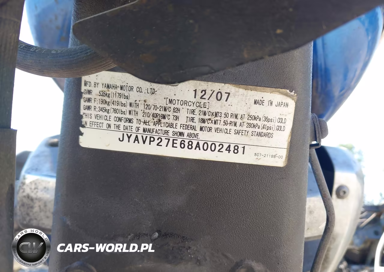 2008 Yamaha Xv1900 Cu VIN:JYAVP27E68A002481 - 10