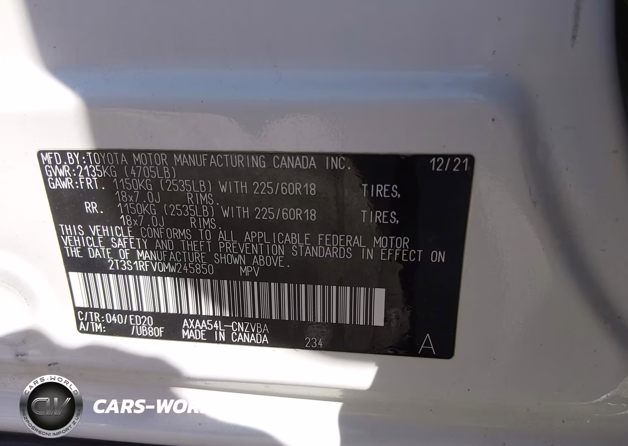 2021 Toyota Rav4 Trd Off-Road VIN:2T3S1RFV0MW245850 - 9