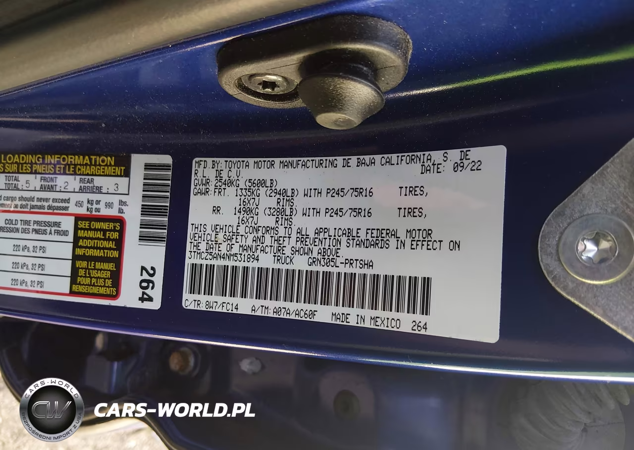 2022 Toyota Tacoma Sr5 V6 VIN:3TMCZ5AN4NM531894 - 9