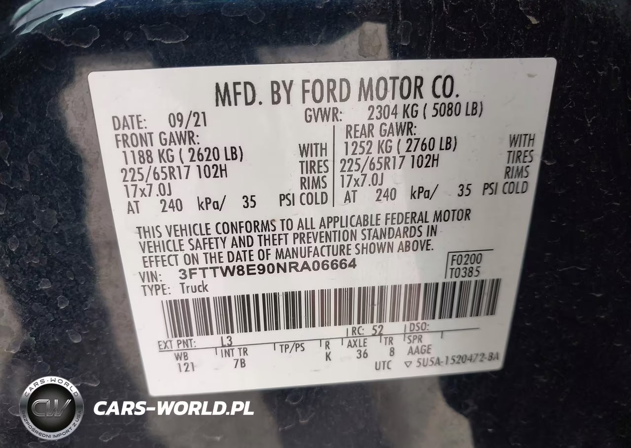 2022 Ford Maverick Xlt VIN:3FTTW8E90NRA06664 - 9