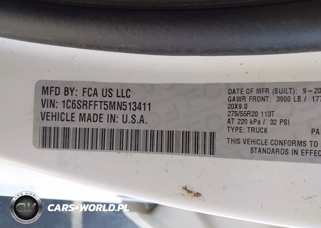 2021 Ram 1500 Big Horn 4X4 5'7 Box VIN:1C6SRFFT5MN513411 - 9