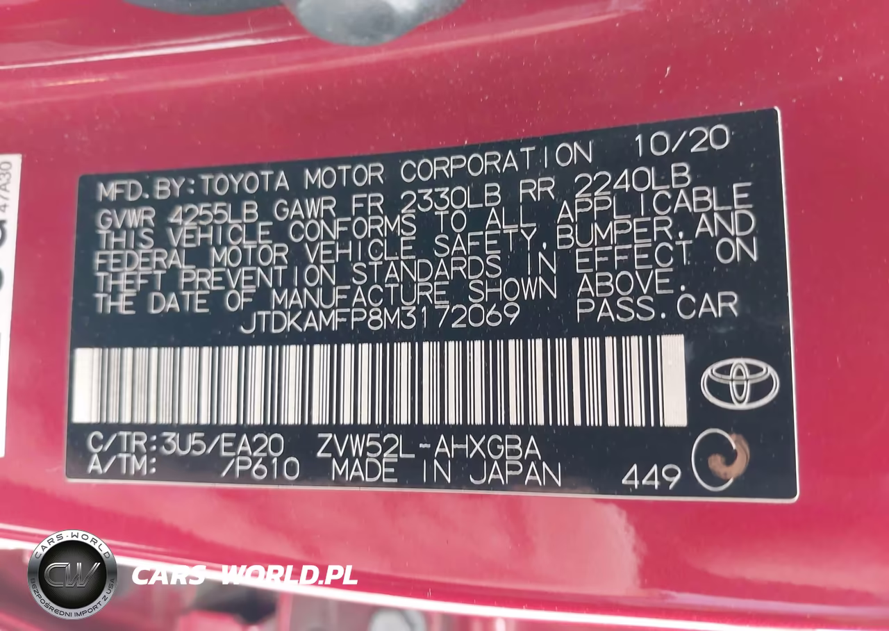 2021 Toyota Prius Prime Limited VIN:JTDKAMFP8M3172069 - 9