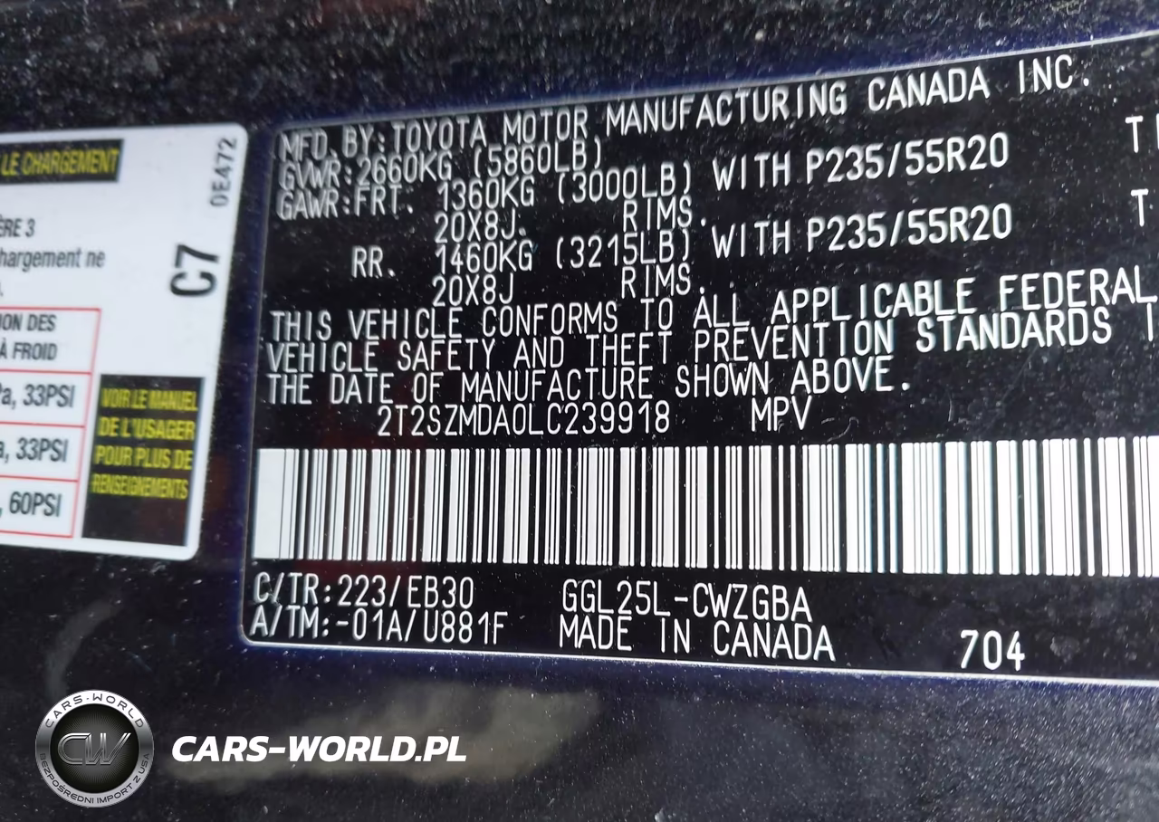2020 Lexus Rx 350 F Sport VIN:2T2SZMDA0LC239918 - 9