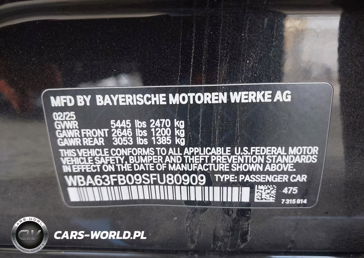 2025 BMW M440I Gran Coupe xDrive VIN:WBA63FB09SFU80909 - 9