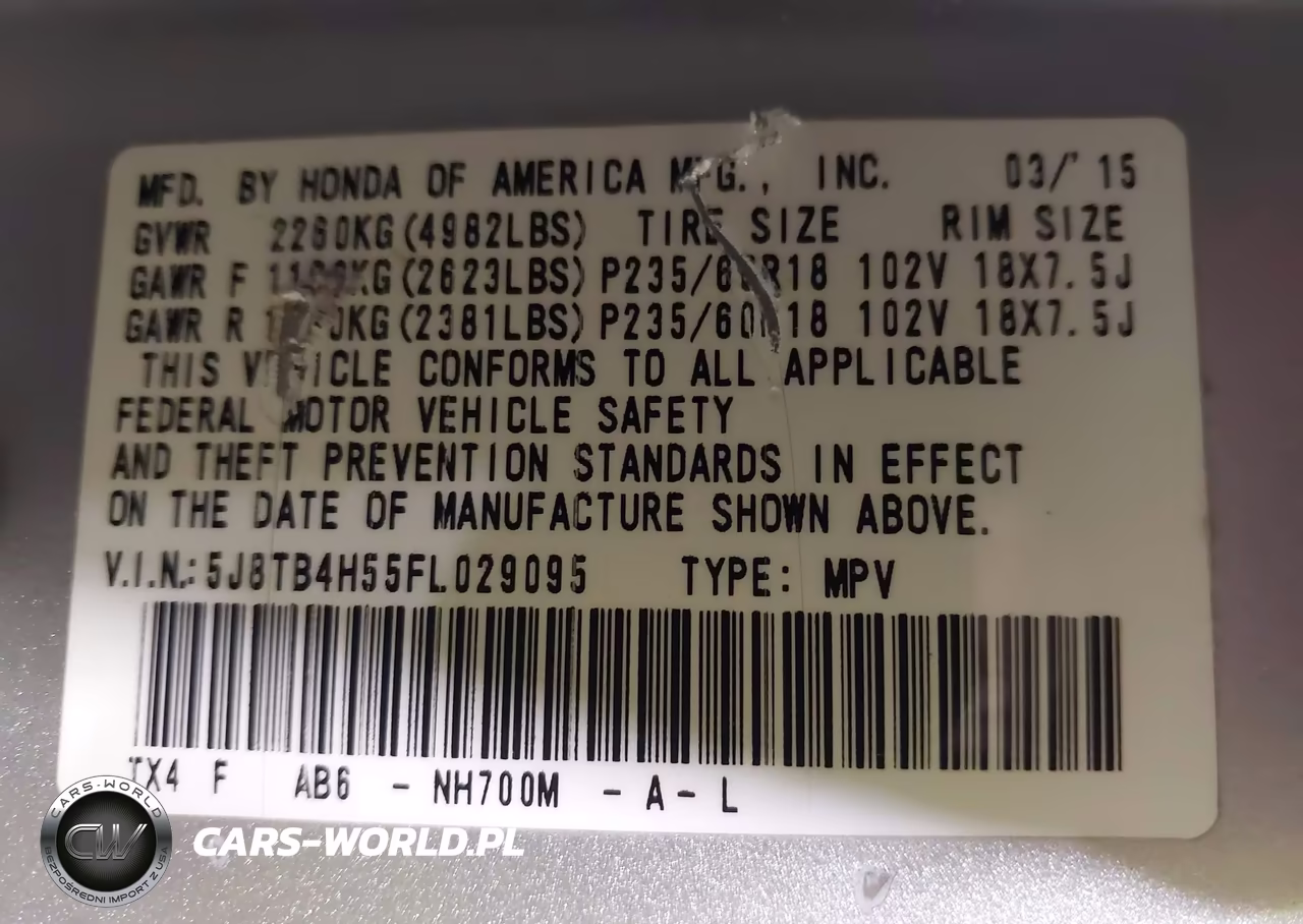 2015 Acura Rdx VIN:5J8TB4H55FL029095 - 9