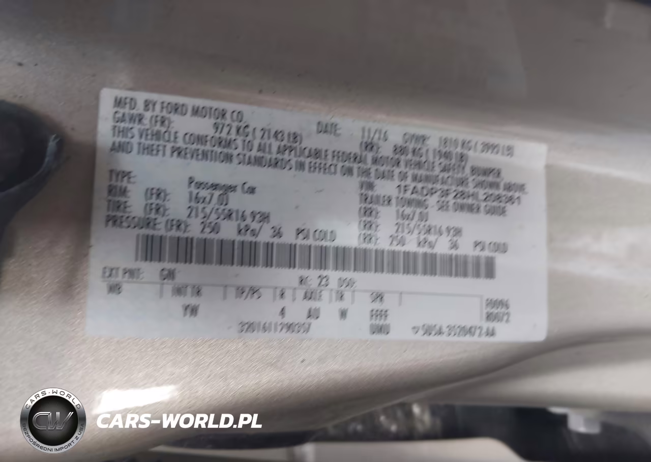 2017 Ford Focus Se VIN:1FADP3F28HL208361 - 9