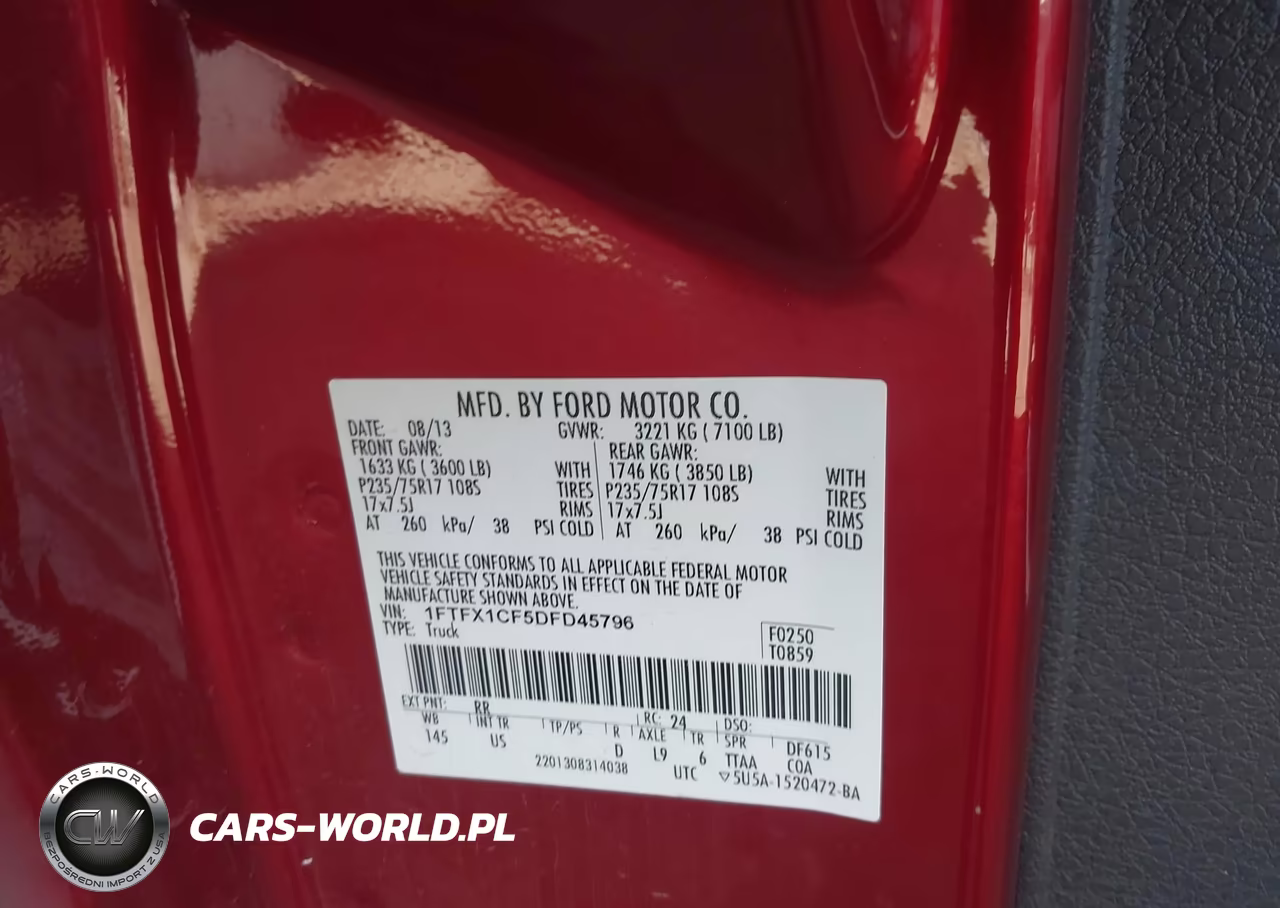 2013 Ford F-150 Xlt VIN:1FTFX1CF5DFD45796 - 9