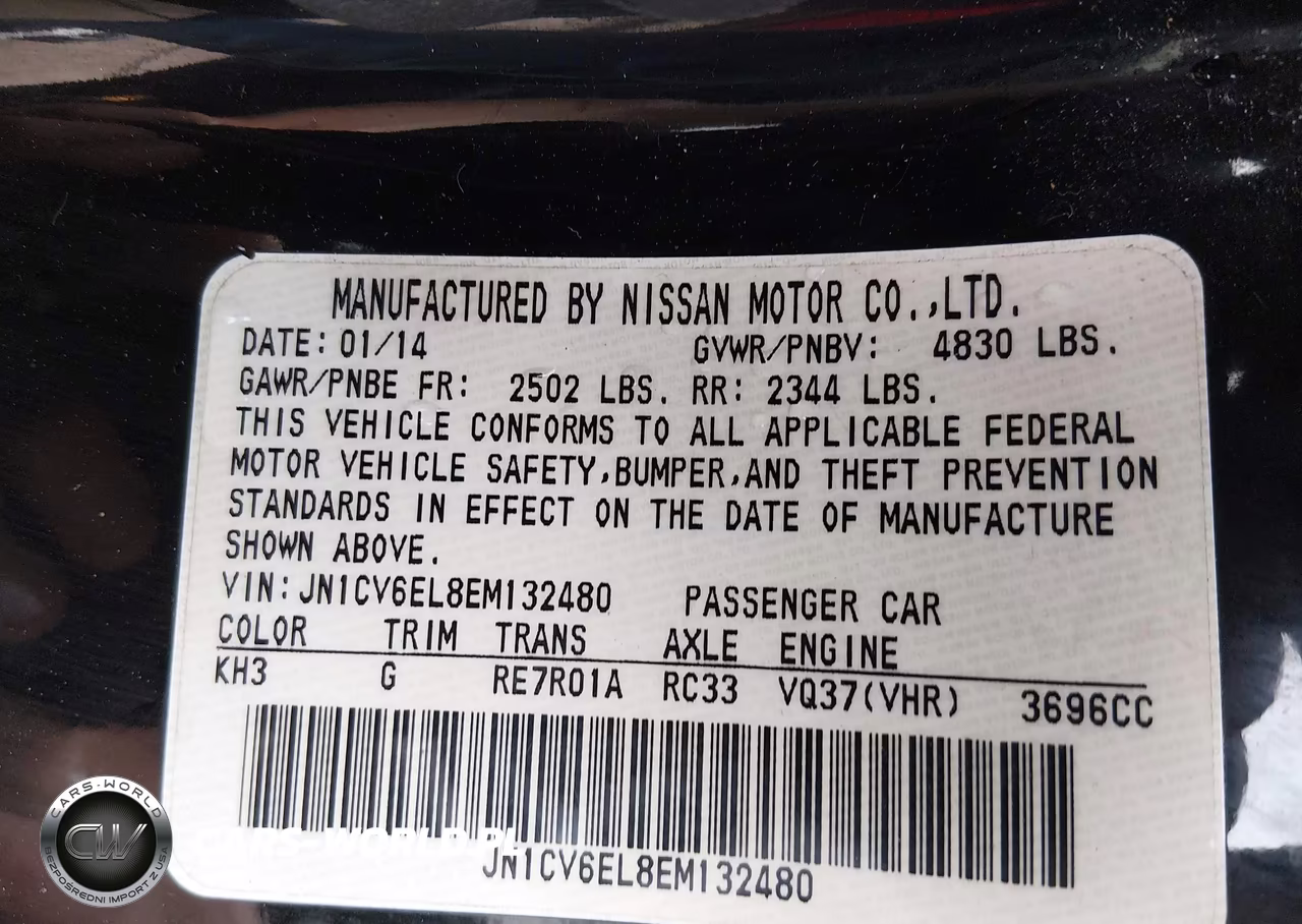 2014 Infiniti Q60 VIN:JN1CV6EL8EM132480 - 9