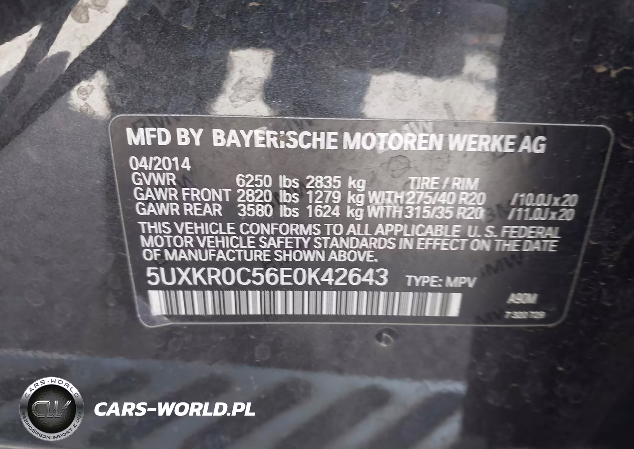 2014 BMW X5 xDrive35I VIN:5UXKR0C56E0K42643 - 9