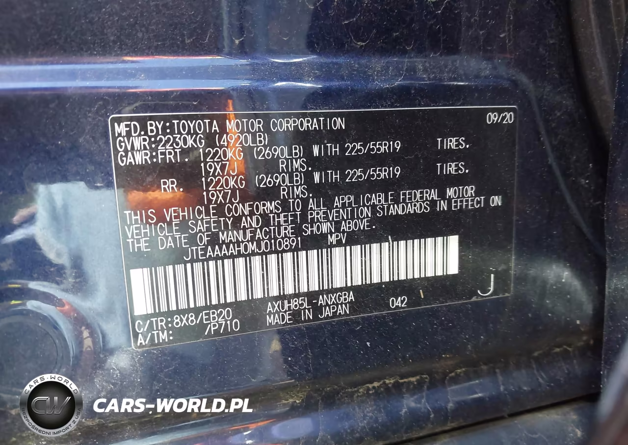 2021 Toyota Venza Xle VIN:JTEAAAAH0MJ010891 - 9