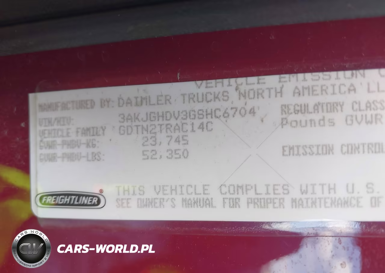 2016 Freightliner Cascadia 113 VIN:3AKJGHDV3GSHC6704 - 8