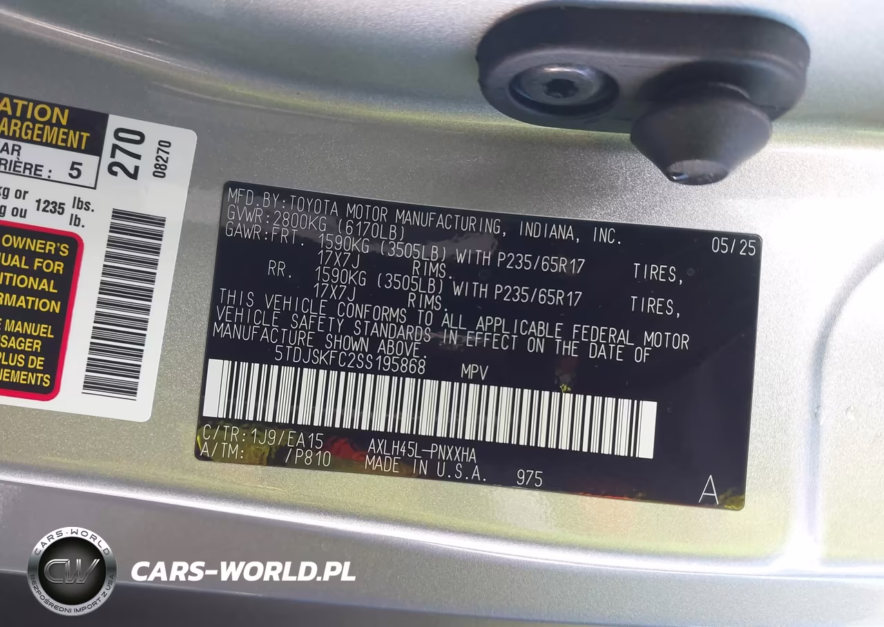 2025 Toyota Sienna Xle VIN:5TDJSKFC2SS195868 - 9