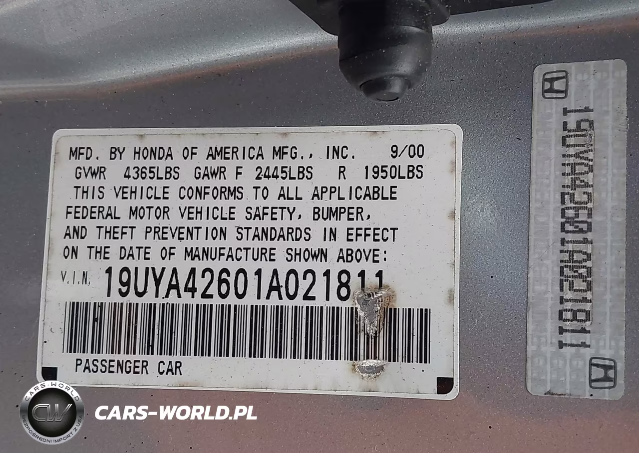 2001 Acura Cl 3.2 Type S VIN:19UYA42601A021811 - 9