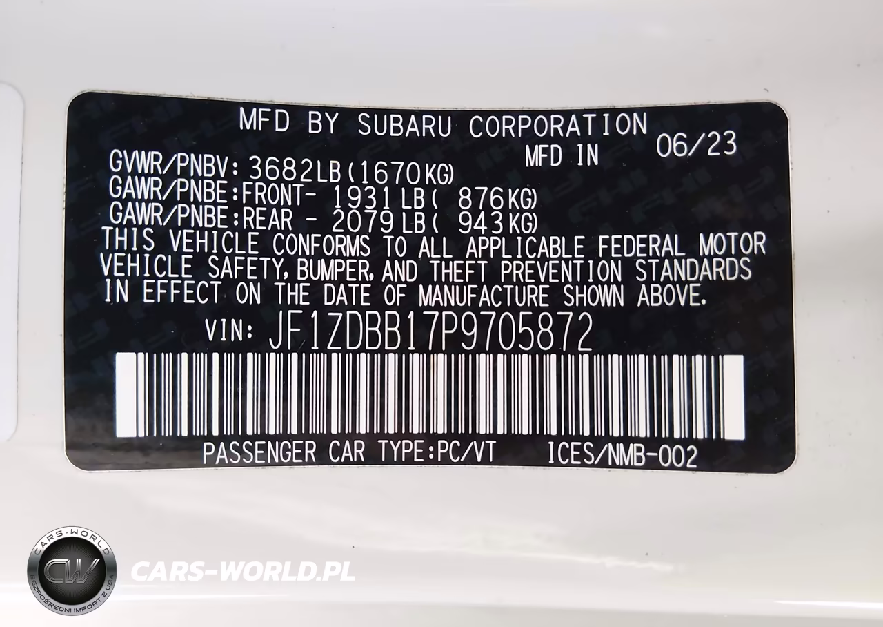 2023 Subaru Brz Premium VIN:JF1ZDBB17P9705872 - 9