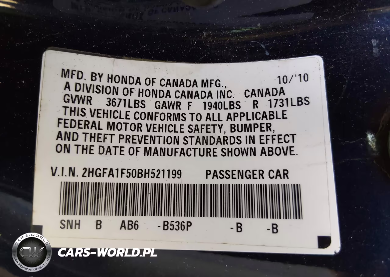 2011 Honda Civic Lx VIN:2HGFA1F50BH521199 - 9