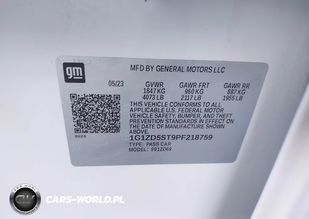 2023 Chevrolet Malibu Fwd 1Lt VIN:1G1ZD5ST9PF218759 - 9