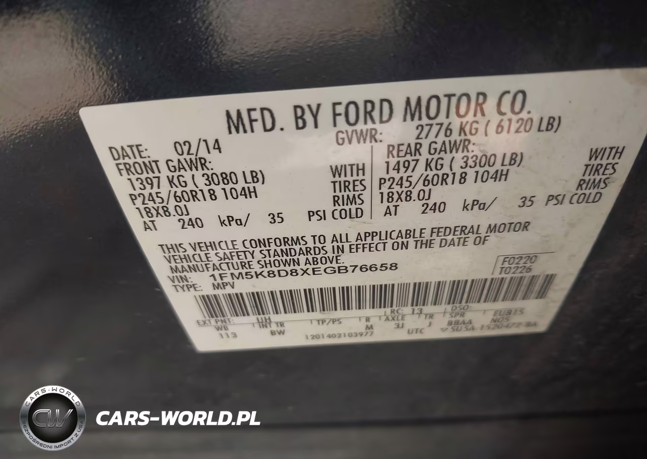 2014 Ford Explorer Xlt VIN:1FM5K8D8XEGB76658 - 9