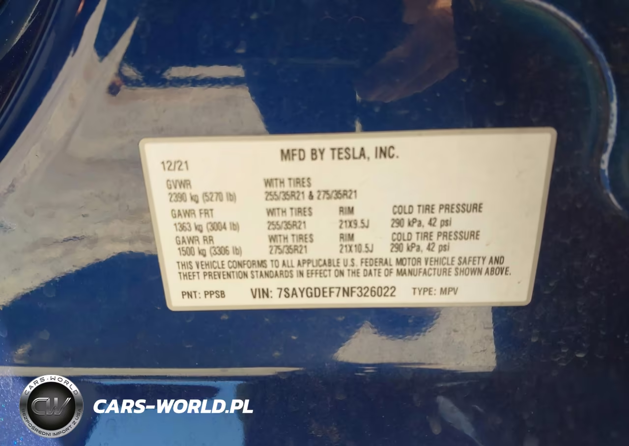 2022 Tesla Model Y Performance Dual Motor All-Wheel Drive VIN:7SAYGDEF7NF326022 - 9