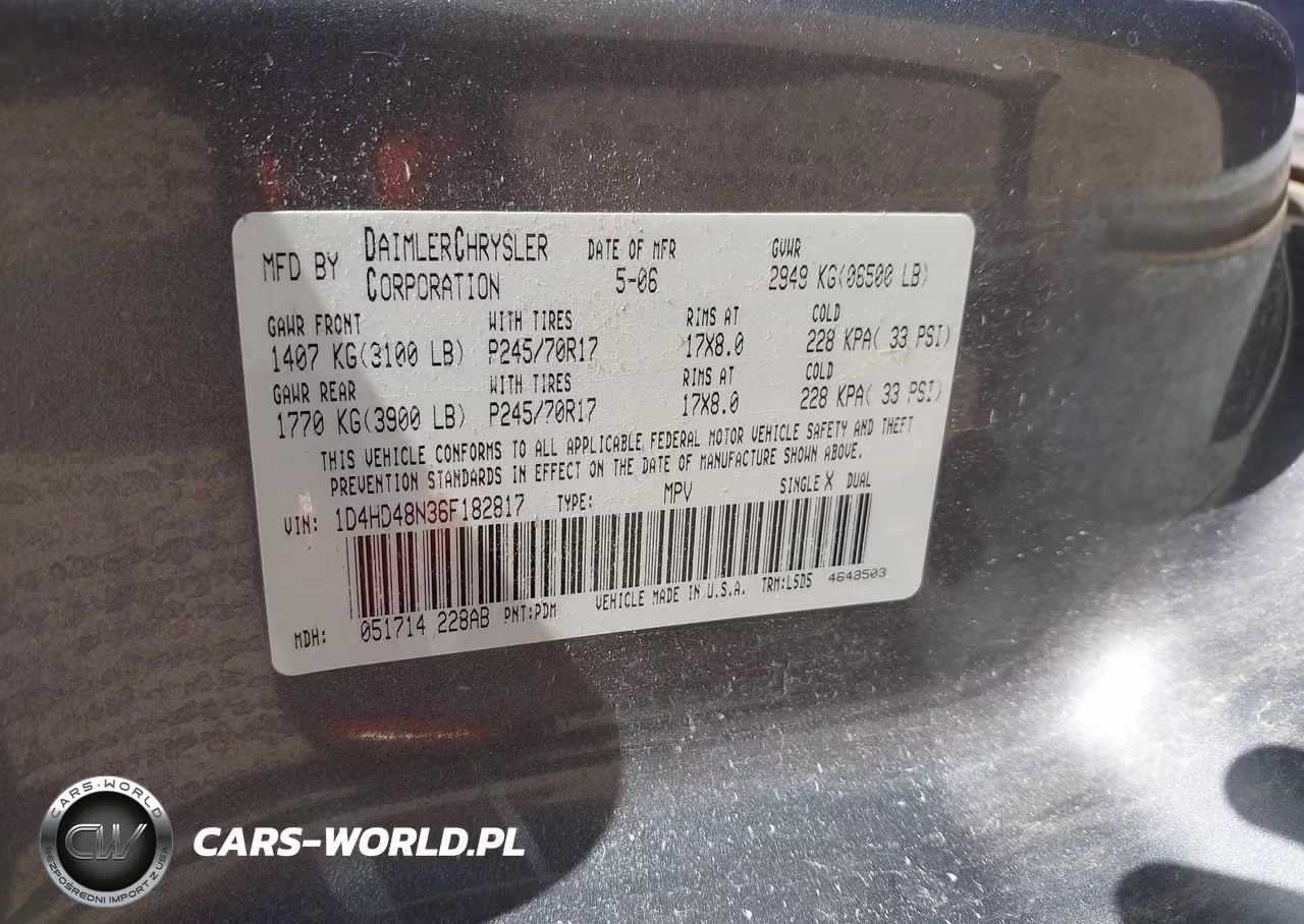 2006 Dodge Durango Slt VIN:1D4HD48N36F182817 - 9
