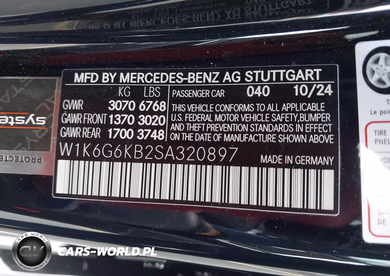 2025 Mercedes-Benz S 580E 4Matic VIN:W1K6G6KB2SA320897 - 9