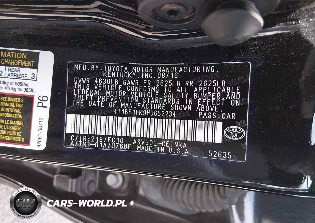 2017 Toyota Camry Le VIN:4T1BF1FK9HU652234 - 9