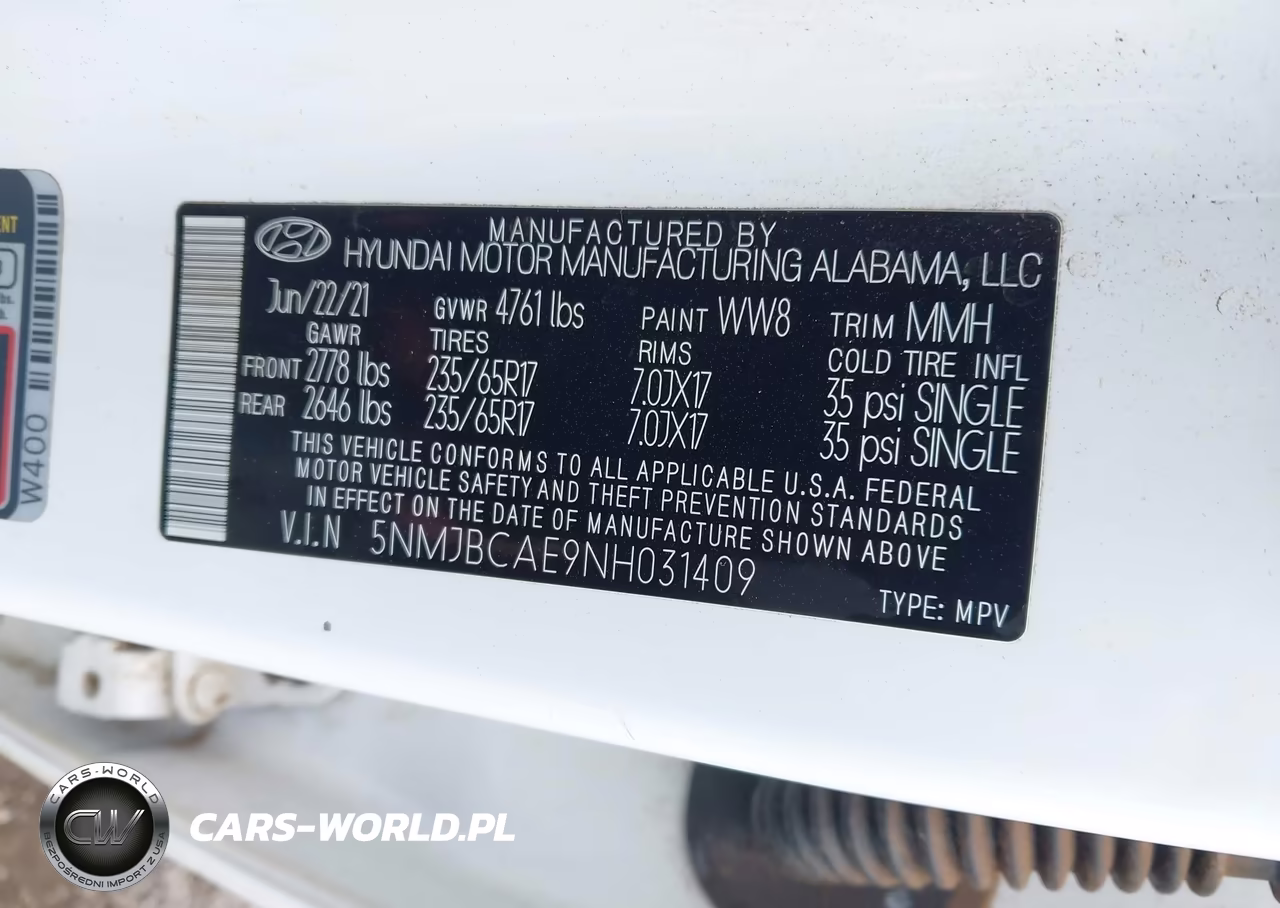2022 Hyundai Tucson Sel VIN:5NMJBCAE9NH031409 - 9