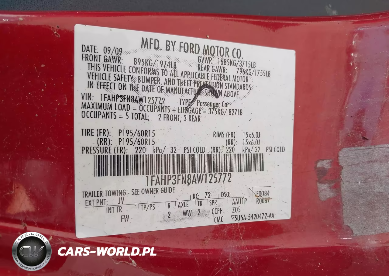 2010 Ford Focus Se VIN:1FAHP3FN8AW125772 - 9