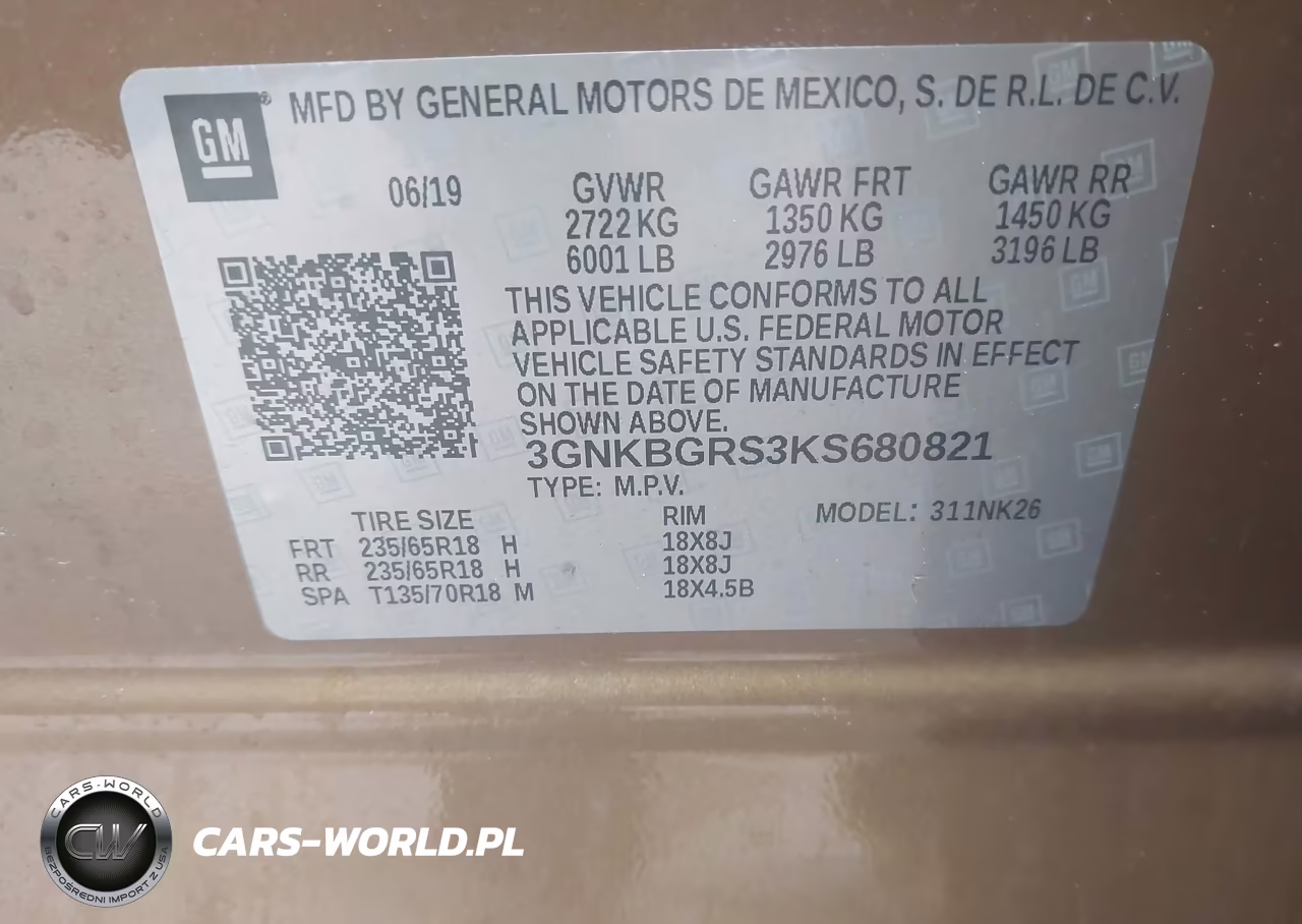 2019 Chevrolet Blazer VIN:3GNKBGRS3KS680821 - 9