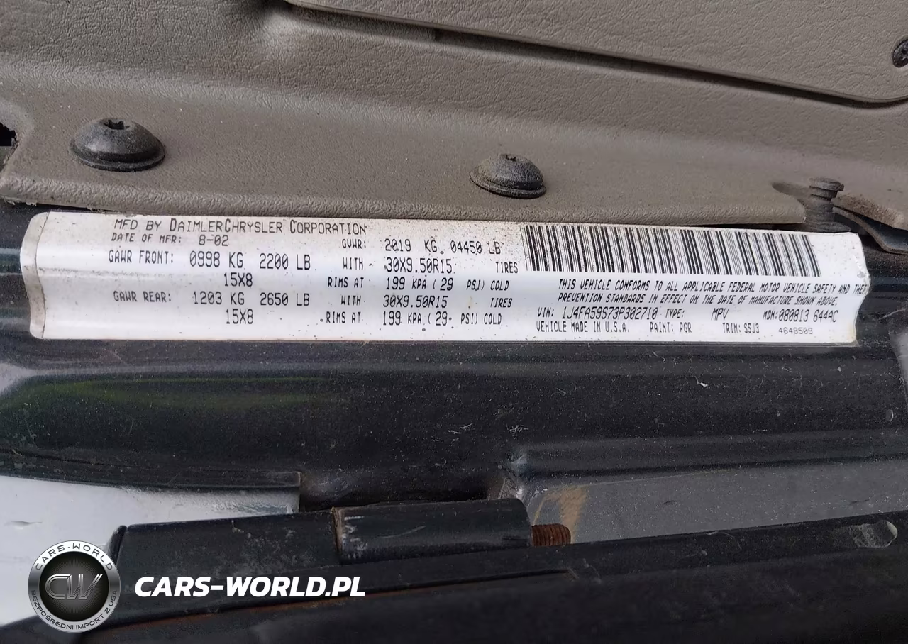 2003 Jeep Wrangler Sahara VIN:1J4FA59S73P302710 - 9
