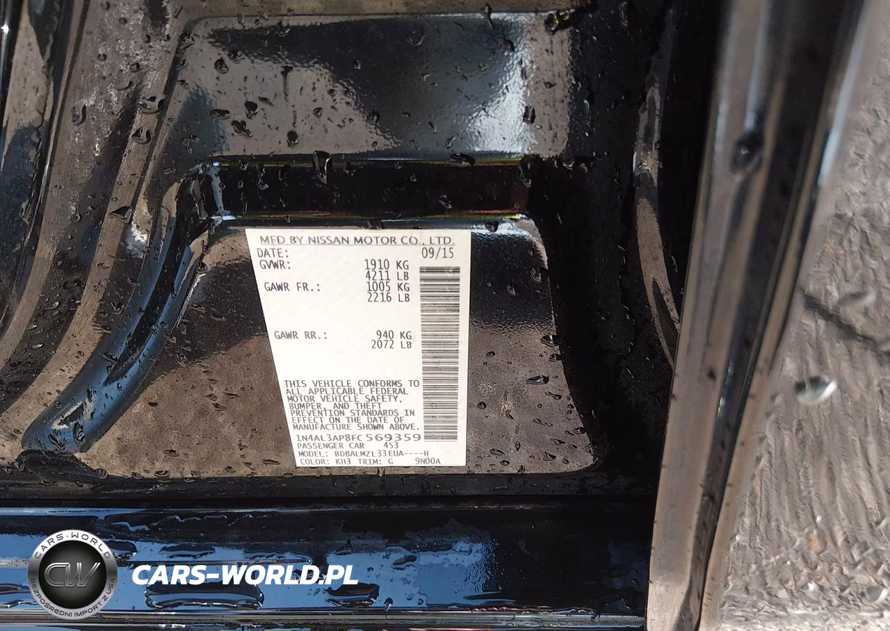 2015 Nissan Altima 2.5 Sv VIN:1N4AL3AP8FC569359 - 9
