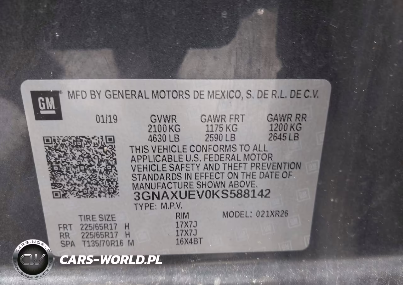 2019 Chevrolet Equinox Lt VIN:3GNAXUEV0KS588142 - 9