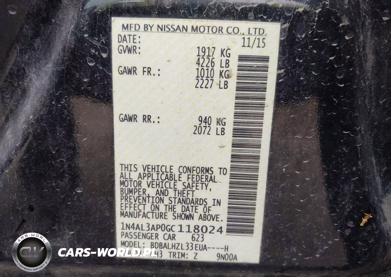 2016 Nissan Altima 2.5 Sr VIN:1N4AL3AP0GC118024 - 9