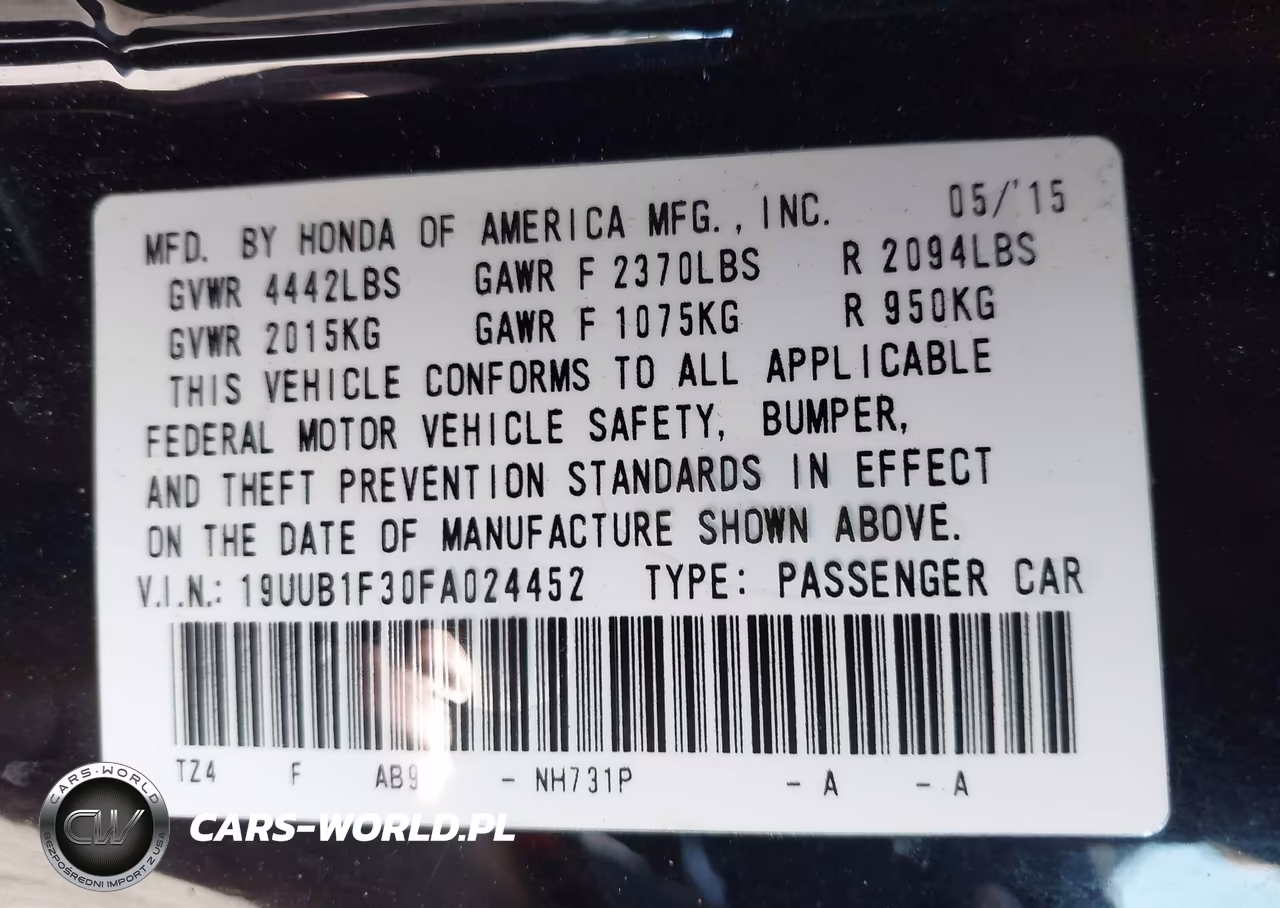 2015 Acura Tlx VIN:19UUB1F30FA024452 - 9