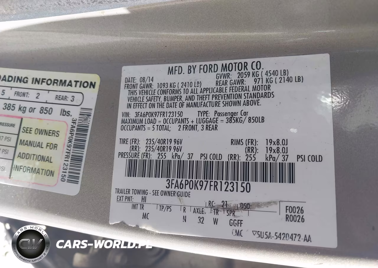 2015 Ford Fusion Titanium VIN:3FA6P0K97FR123150 - 9