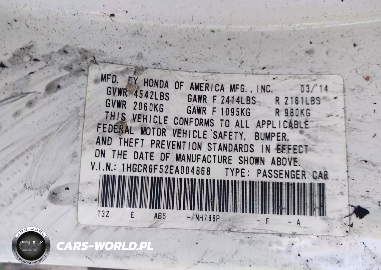 2014 Honda Accord Hybrid Ex-L VIN:1HGCR6F52EA004868 - 9