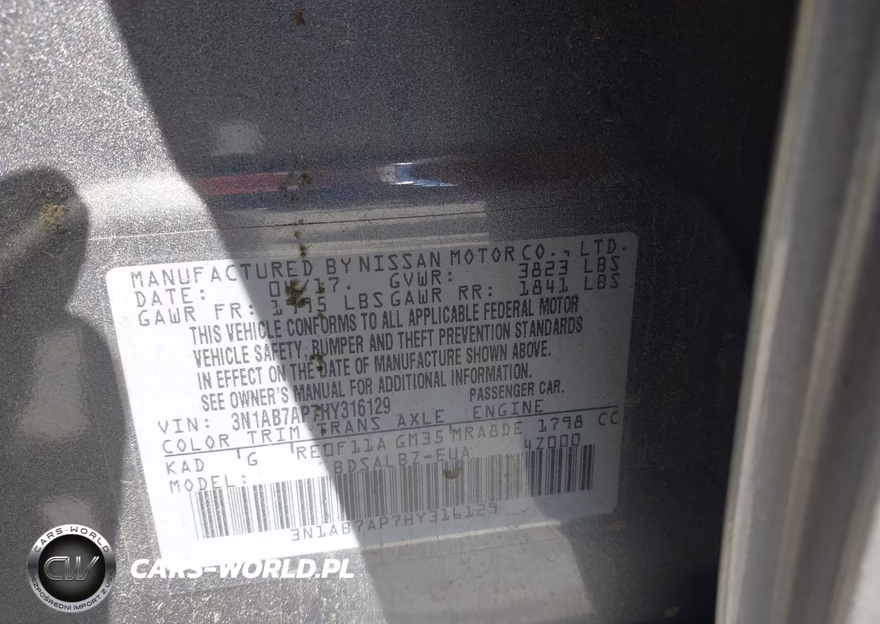 2017 Nissan Sentra S VIN:3N1AB7AP7HY316129 - 9