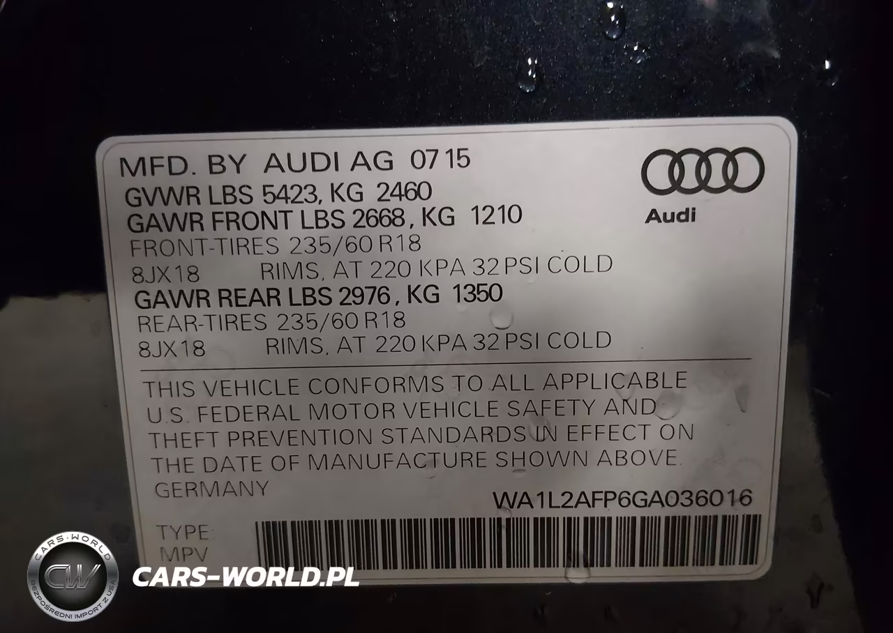 2016 Audi Q5 2.0T Premium VIN:WA1L2AFP6GA036016 - 9