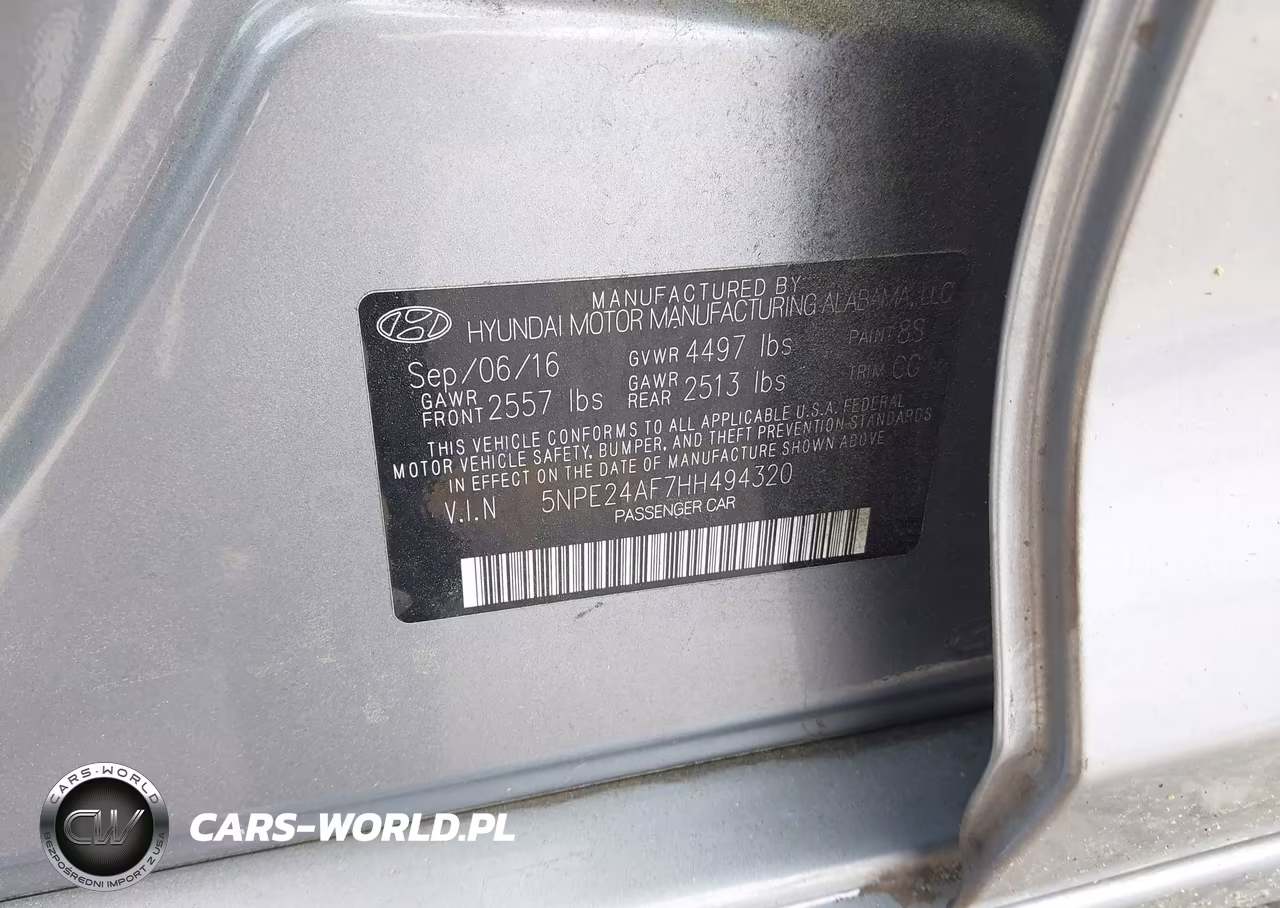 2017 Hyundai Sonata Se VIN:5NPE24AF7HH494320 - 9