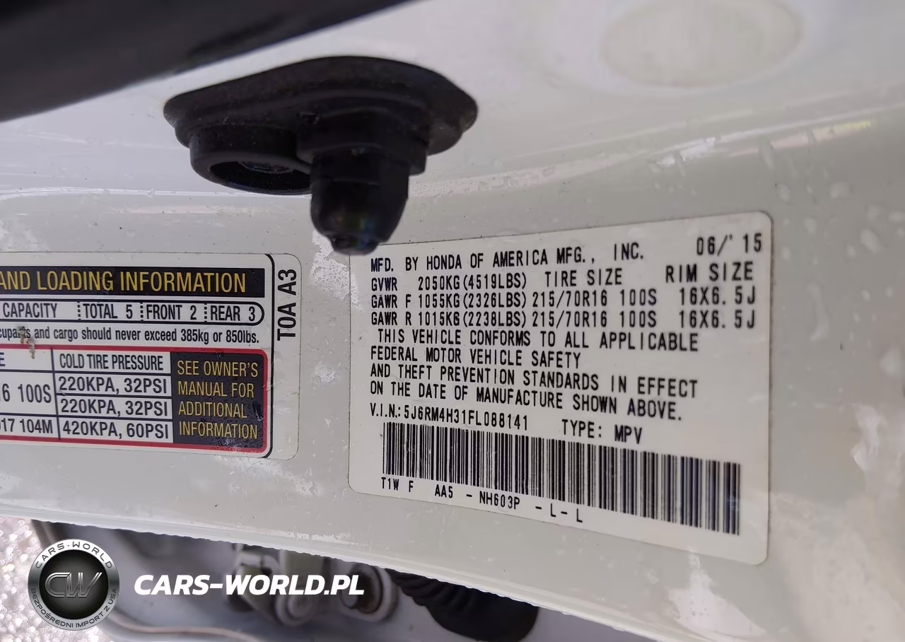 2015 Honda Cr-V Lx VIN:5J6RM4H31FL088141 - 9