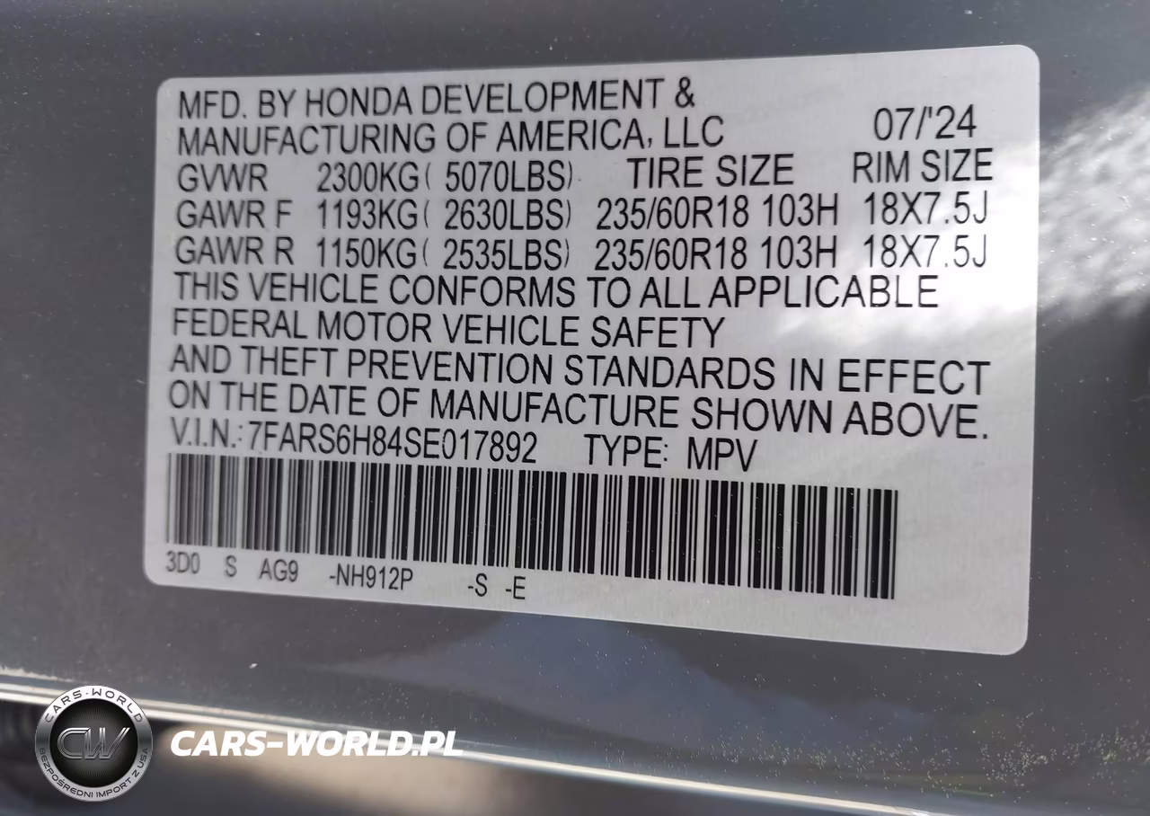 2025 Honda Cr-V Hybrid Sport-L VIN:7FARS6H84SE017892 - 9