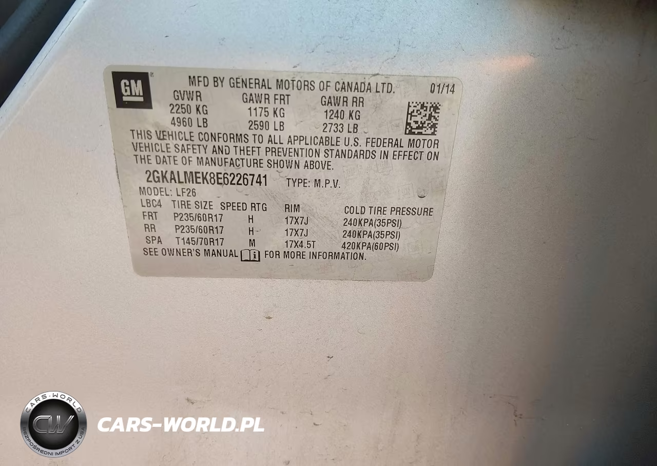 2014 GMC Terrain Sle-1 VIN:2GKALMEK8E6226741 - 9