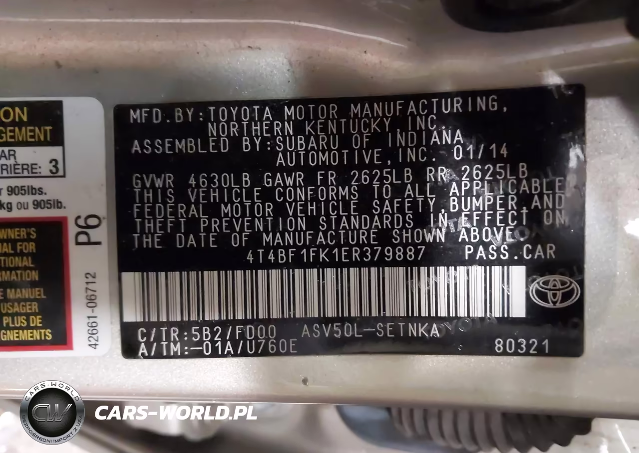 2014 Toyota Camry Le VIN:4T4BF1FK1ER379887 - 9