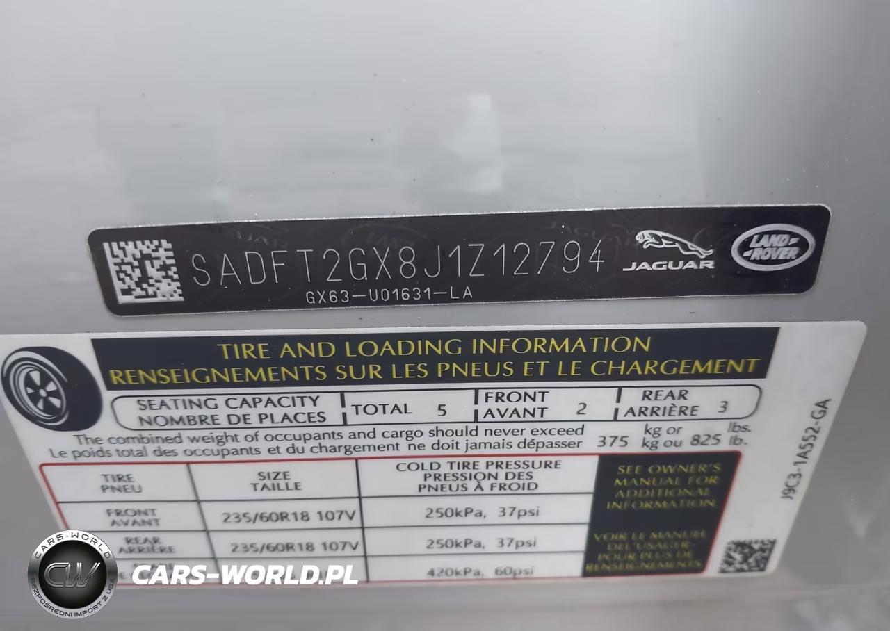 2018 Jaguar E-Pace R-Dynamic S VIN:SADFT2GX8J1Z12794 - 9