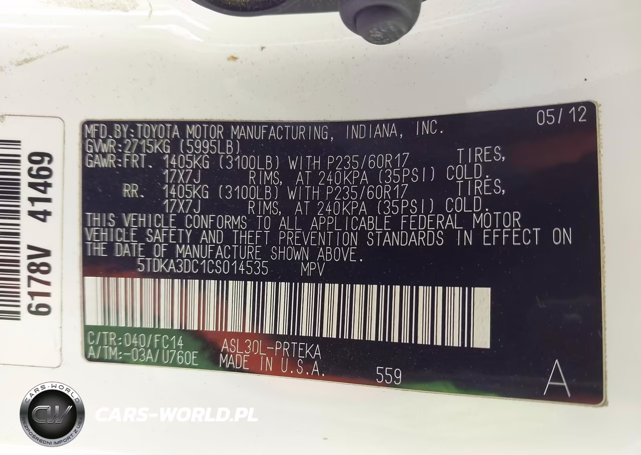 2012 Toyota Sienna Le 8 Passenger VIN:5TDKA3DC1CS014535 - 9