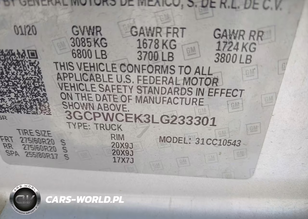 2020 Chevrolet Silverado 1500 2Wd Short Bed Lt VIN:3GCPWCEK3LG233301 - 9